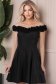 Rochie neagra cu sclipici scurta in clos cu volanase - StarShinerS 1 - StarShinerS.ro