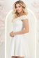 Rochie ivoire cu sclipici scurta in clos cu volanase - StarShinerS 3 - StarShinerS.ro