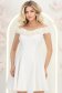Rochie ivoire cu sclipici scurta in clos cu volanase - StarShinerS 2 - StarShinerS.ro