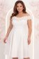 Rochie ivoire cu sclipici scurta in clos cu volanase - StarShinerS 1 - StarShinerS.ro