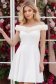 Rochie ivoire cu sclipici scurta in clos cu volanase - StarShinerS 1 - StarShinerS.ro