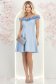 Rochie albastru-deschis cu sclipici scurta in clos cu volanase - StarShinerS 4 - StarShinerS.ro