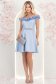 Rochie albastru-deschis cu sclipici scurta in clos cu volanase - StarShinerS 4 - StarShinerS.ro