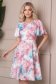 Rochie roz deschis midi in clos cu mâneci tip fluture - StarShinerS 1 - StarShinerS.ro