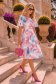 Rochie roz deschis midi in clos cu mâneci tip fluture - StarShinerS 1 - StarShinerS.ro