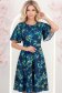 Rochie bleumarin midi in clos cu mâneci tip fluture - StarShinerS 1 - StarShinerS.ro