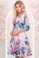 Rochie albastru-deschis până la genunchi in clos cu imprimeu floral - StarShinerS 2 - StarShinerS.ro