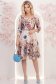 Rochie până la genunchi roz pudra in clos cu imprimeu floral - StarShinerS 3 - StarShinerS.ro