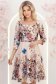 Rochie până la genunchi roz pudra in clos cu imprimeu floral - StarShinerS 1 - StarShinerS.ro