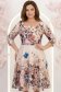 Rochie până la genunchi roz pudra in clos cu imprimeu floral - StarShinerS 1 - StarShinerS.ro