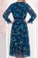 Rochie din viscoza bleumarin floral midi in clos cu elastic in talie si curea detasabila - StarShinerS 6 - StarShinerS.ro