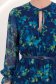 Rochie din viscoza bleumarin floral midi in clos cu elastic in talie si curea detasabila - StarShinerS 4 - StarShinerS.ro