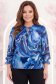 Bluza din viscoza imprimata cu croi larg si volanase la maneca - StarShinerS 1 - StarShinerS.ro