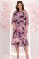 Rochie lila midi in clos cu elastic in talie si curea detasabila - StarShinerS 1 - StarShinerS.ro