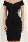 Rochie neagra midi tip creion cu aplicatii strass - StarShinerS 5 - StarShinerS.ro