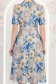 Rochie albastra midi in clos cu imprimeu floral si curea- StarShinerS 6 - StarShinerS.ro