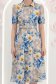 Rochie albastra midi in clos cu imprimeu floral si curea- StarShinerS 5 - StarShinerS.ro