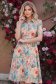 Rochie mint midi in clos cu imprimeu floral si curea- StarShinerS 1 - StarShinerS.ro