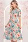 Rochie mint midi in clos cu imprimeu floral si curea- StarShinerS 2 - StarShinerS.ro