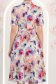 Rochie roz pudra midi in clos cu imprimeu floral si curea- StarShinerS 6 - StarShinerS.ro