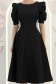Rochie neagra midi in clos accesorizata cu pietre stras - StarShinerS 5 - StarShinerS.ro
