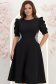 Rochie neagra midi in clos accesorizata cu pietre stras - StarShinerS 1 - StarShinerS.ro