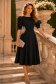 Rochie neagra midi in clos accesorizata cu pietre stras - StarShinerS 2 - StarShinerS.ro