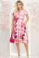 Rochie roz midi in clos accesorizata cu cordon si buzunare laterale 3 - StarShinerS.ro
