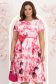 Rochie roz midi in clos accesorizata cu cordon si buzunare laterale 1 - StarShinerS.ro