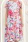 Rochie cu imprimeu midi in clos accesorizata cu cordon si buzunare laterale 4 - StarShinerS.ro