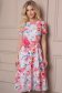 Rochie cu imprimeu midi in clos accesorizata cu cordon si buzunare laterale 1 - StarShinerS.ro