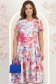 Rochie cu imprimeu midi in clos accesorizata cu cordon si buzunare laterale 1 - StarShinerS.ro