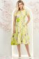 Rochie verde lime midi in clos accesorizata cu cordon si buzunare laterale 3 - StarShinerS.ro