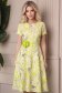 Rochie verde lime midi in clos accesorizata cu cordon si buzunare laterale 1 - StarShinerS.ro