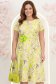 Rochie verde lime midi in clos accesorizata cu cordon si buzunare laterale 1 - StarShinerS.ro