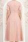 Rochie roz pudra midi in clos cu detalii brodate si flori 3D - StarShinerS 4 - StarShinerS.ro