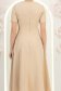 Rochie bej midi in clos cu detalii brodate si flori 3D - StarShinerS 6 - StarShinerS.ro