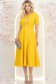 Rochie galbena midi in clos cu fundite,perle si pietre strass - StarShinerS 3 - StarShinerS.ro
