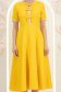 Rochie galbena midi in clos cu fundite,perle si pietre strass - StarShinerS 3 - StarShinerS.ro