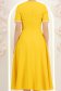 Rochie galbena midi in clos cu fundite,perle si pietre strass - StarShinerS 4 - StarShinerS.ro