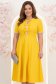 Rochie galbena midi in clos cu fundite,perle si pietre strass - StarShinerS 1 - StarShinerS.ro