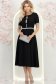Rochie neagra midi in clos cu perle si cordon detasabil - StarShinerS 3 - StarShinerS.ro