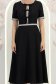 Rochie neagra midi in clos cu perle si cordon detasabil - StarShinerS 5 - StarShinerS.ro