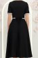 Rochie neagra midi in clos cu perle si cordon detasabil - StarShinerS 6 - StarShinerS.ro