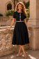 Rochie neagra midi in clos cu perle si cordon detasabil - StarShinerS 1 - StarShinerS.ro