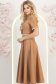 Rochie bej midi in clos cu perle si cordon detasabil - StarShinerS 2 - StarShinerS.ro