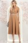 Rochie bej midi in clos cu perle si cordon detasabil - StarShinerS 3 - StarShinerS.ro