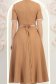Rochie bej midi in clos cu perle si cordon detasabil - StarShinerS 6 - StarShinerS.ro