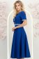 Rochie albastra midi in clos cu perle si cordon detasabil - StarShinerS 2 - StarShinerS.ro