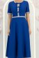 Rochie albastra midi in clos cu perle si cordon detasabil - StarShinerS 5 - StarShinerS.ro